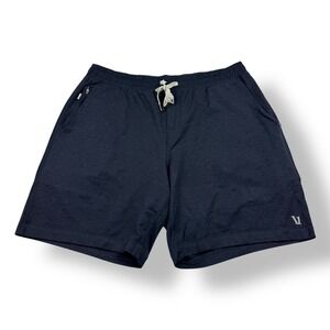 Vuori Meta Pant Shorts Mens XL Dark Gray Athletic Performance Zipper Pockets